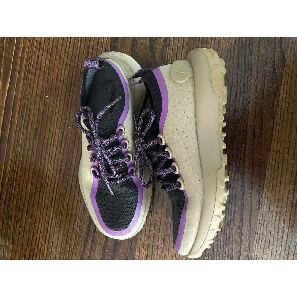 Allbirds Trail Runners Shoes Size Women's 6 Hazy Beige Lux Purple Hike Outdoors
